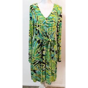 Lilly Pulitzer Green and Black Patterned Dress